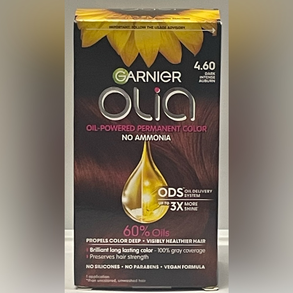 ✴️2/$13✴️ Garnier Olia Hair Color Kit - #4.60 Dark Intense Auburn